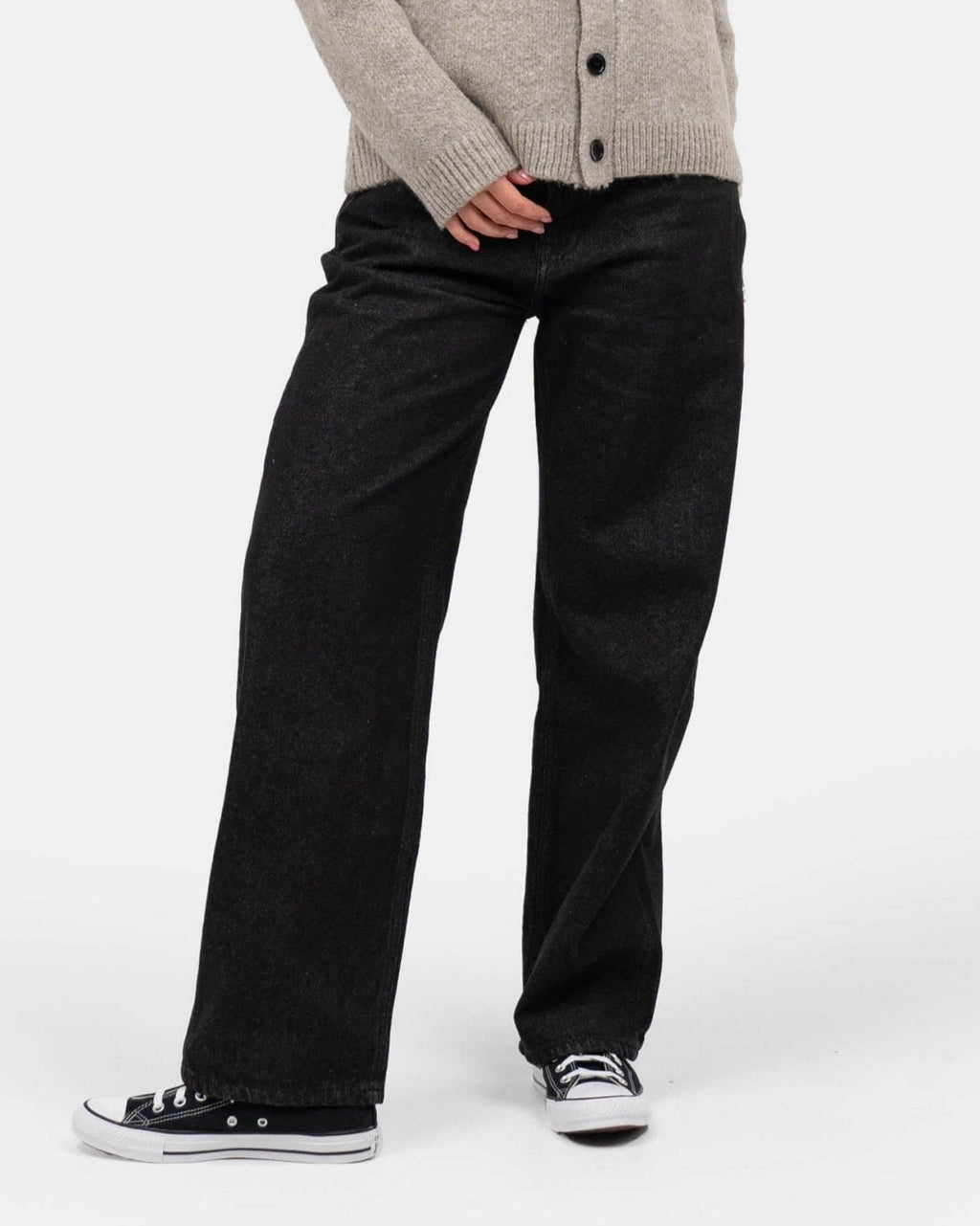 Regular Denim Jeans Black