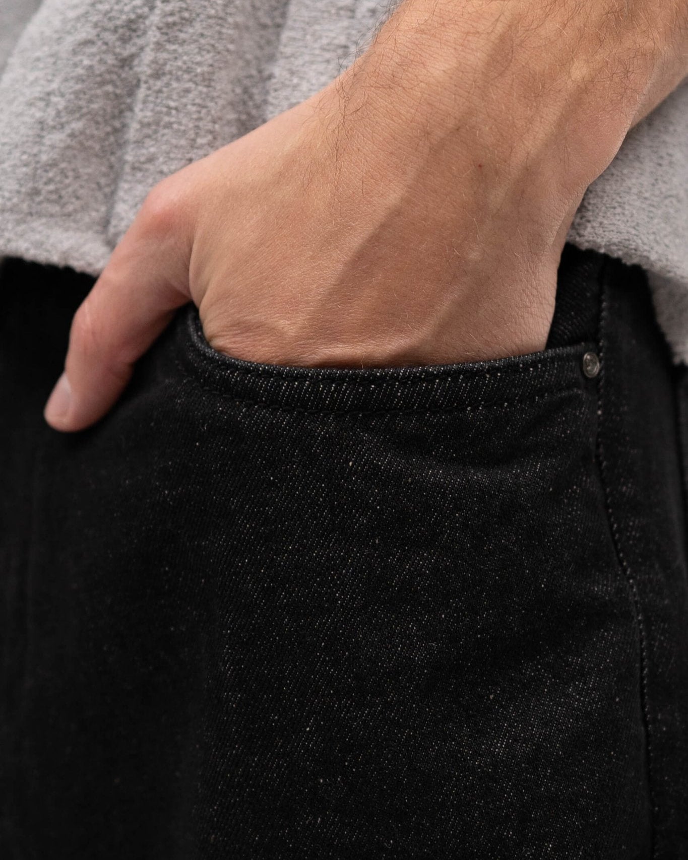 Regular Denim Jeans Black