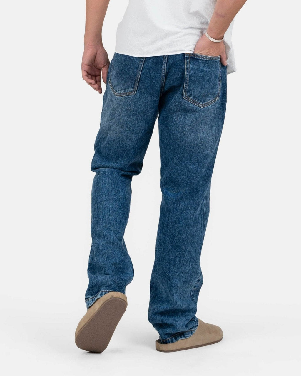 Regular Denim Jeans Mid Blue