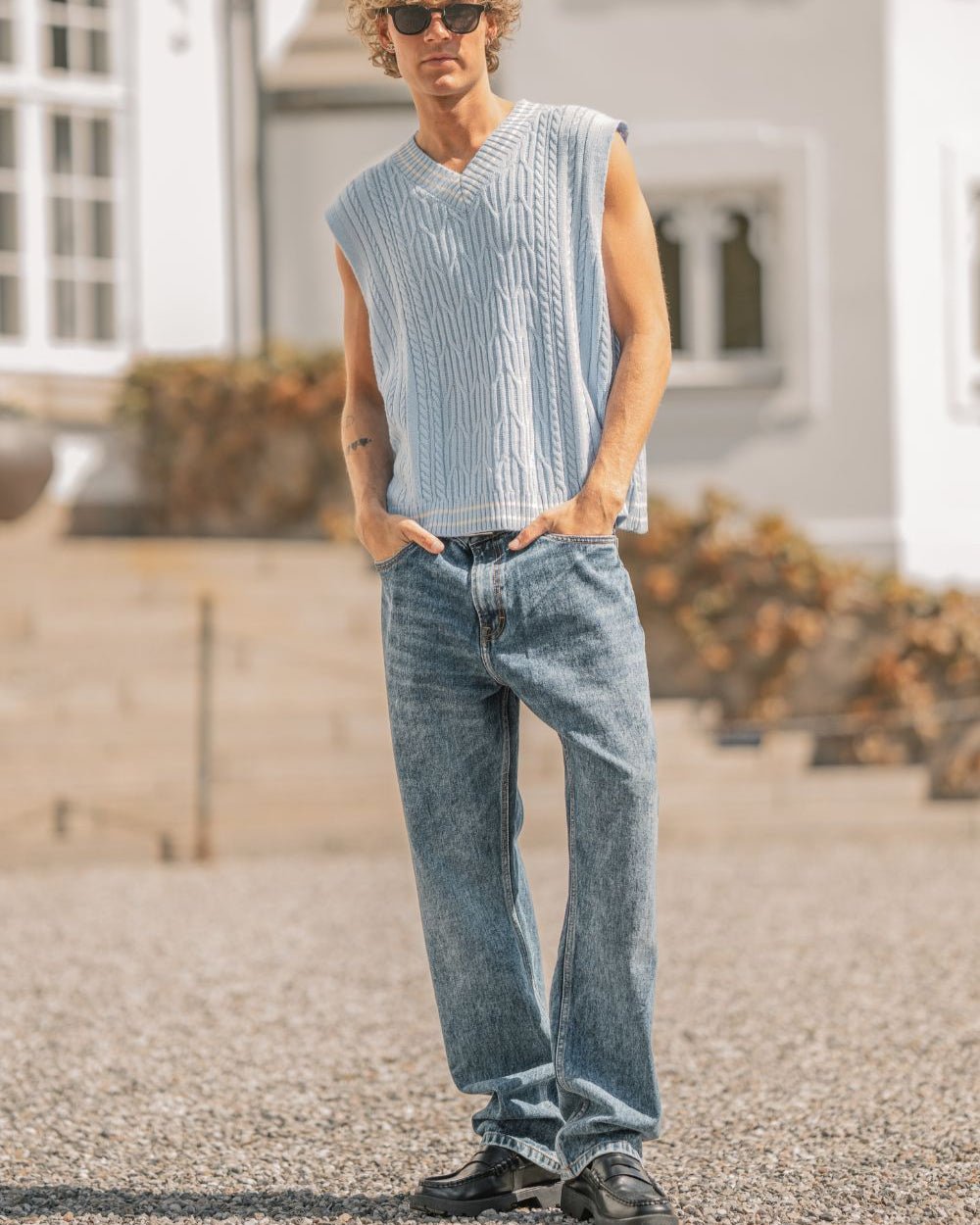 Regular Denim Jeans Mid Blue