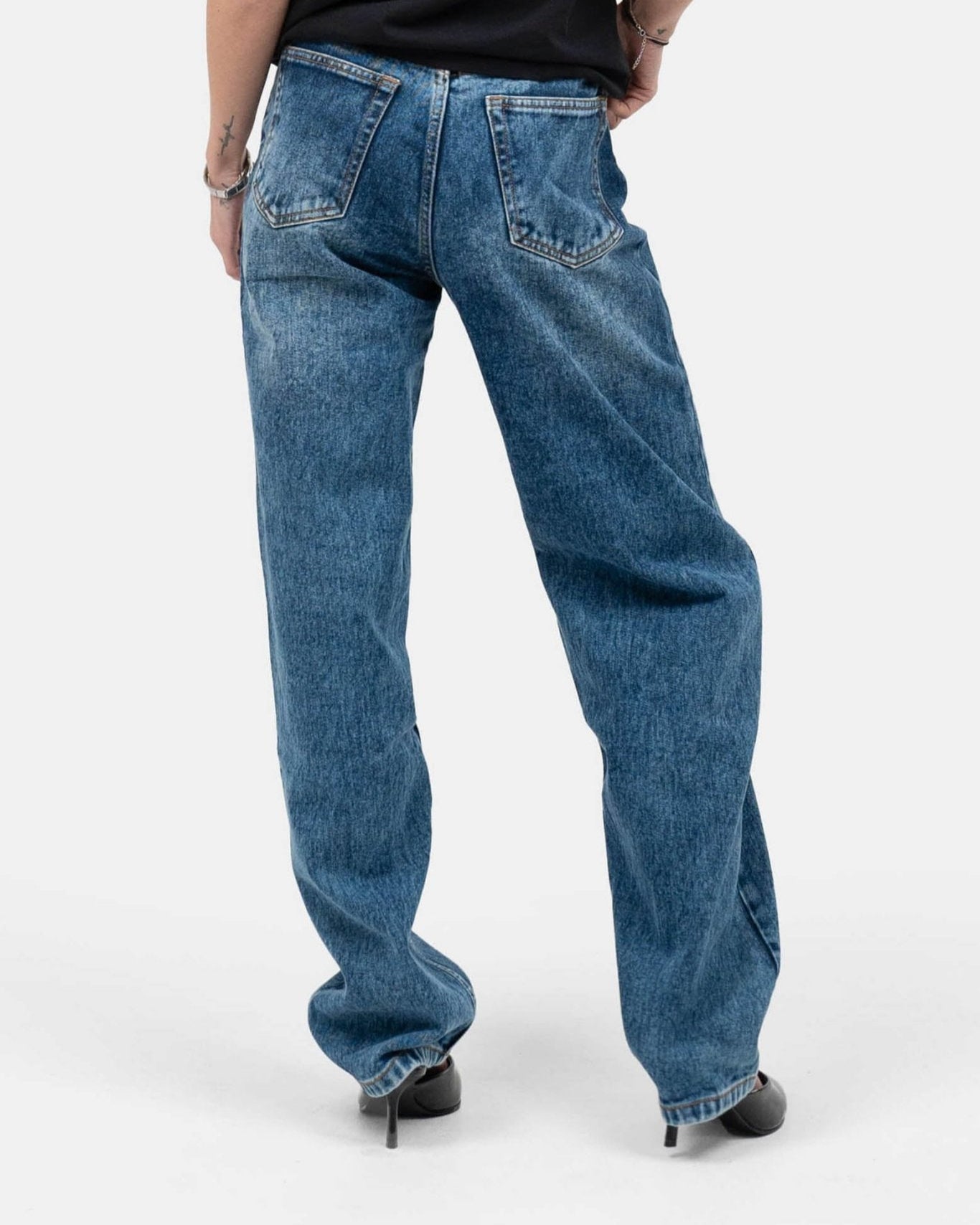 Regular Denim Jeans Mid Blue