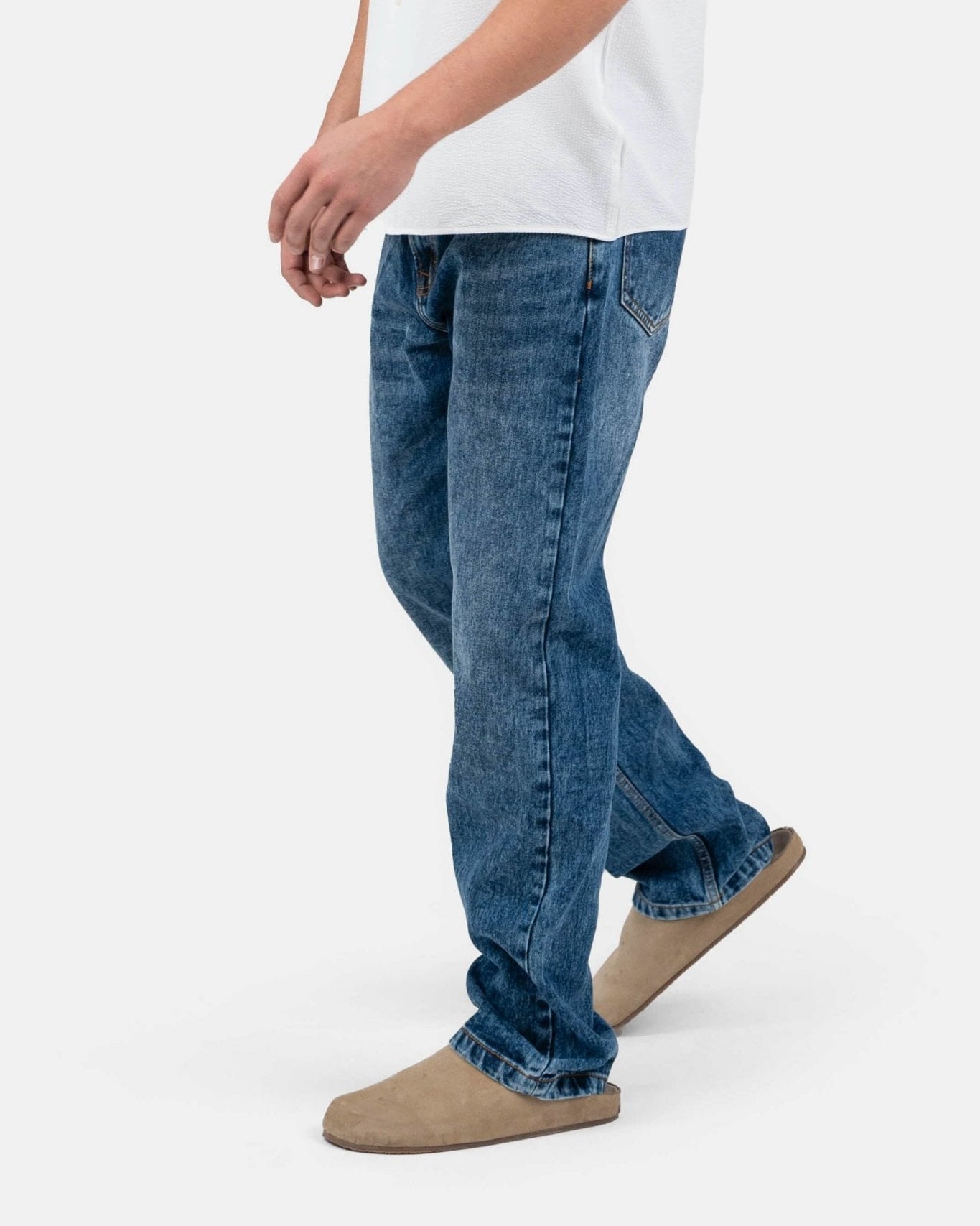 Regular Denim Jeans Mid Blue