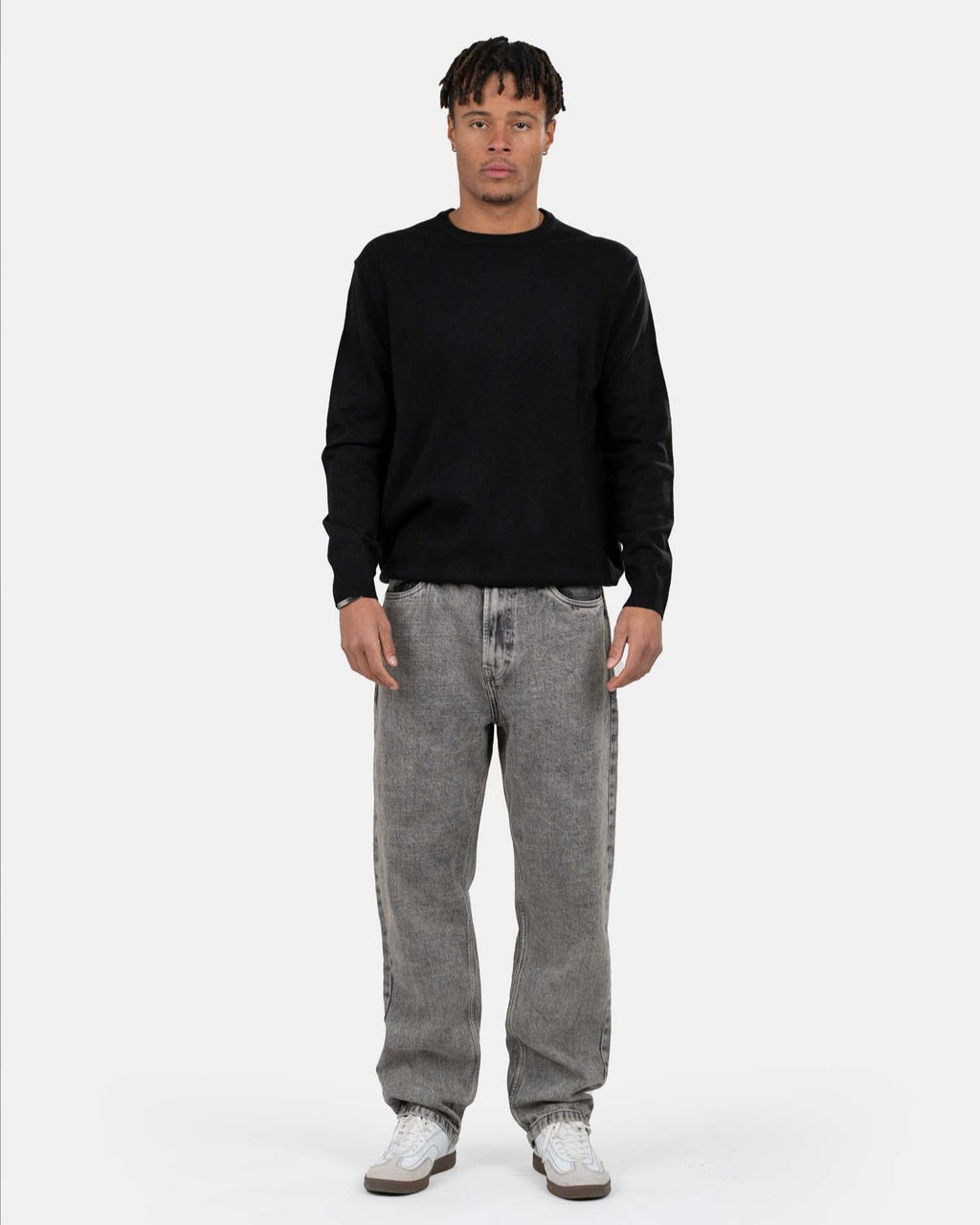 Regular Denim Jeans Washed Grey