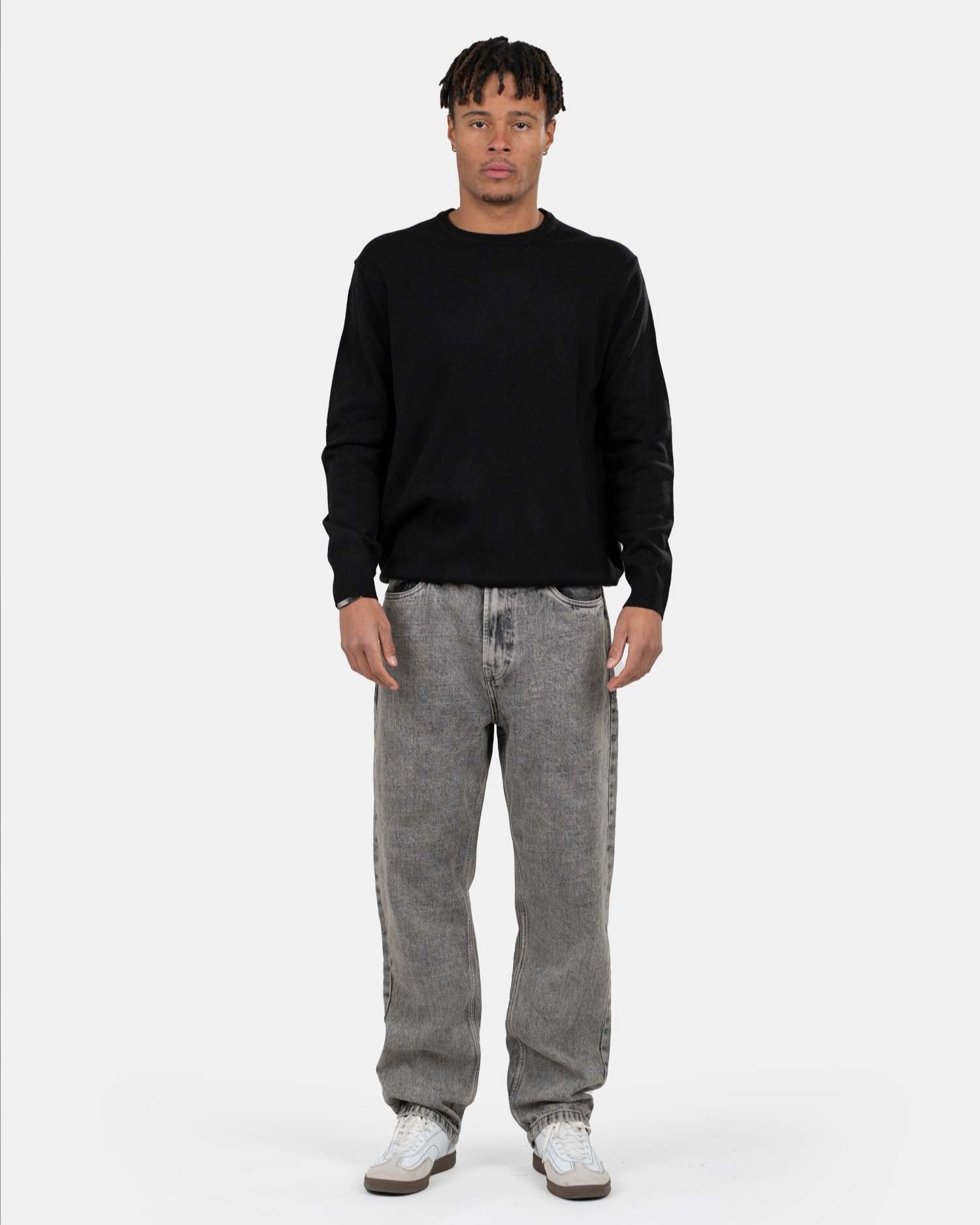 Regular Denim Jeans Washed Grey