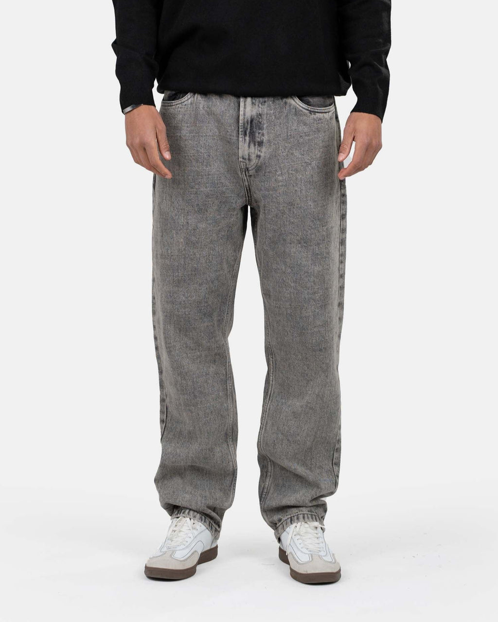 Regular Denim Jeans Washed Grey