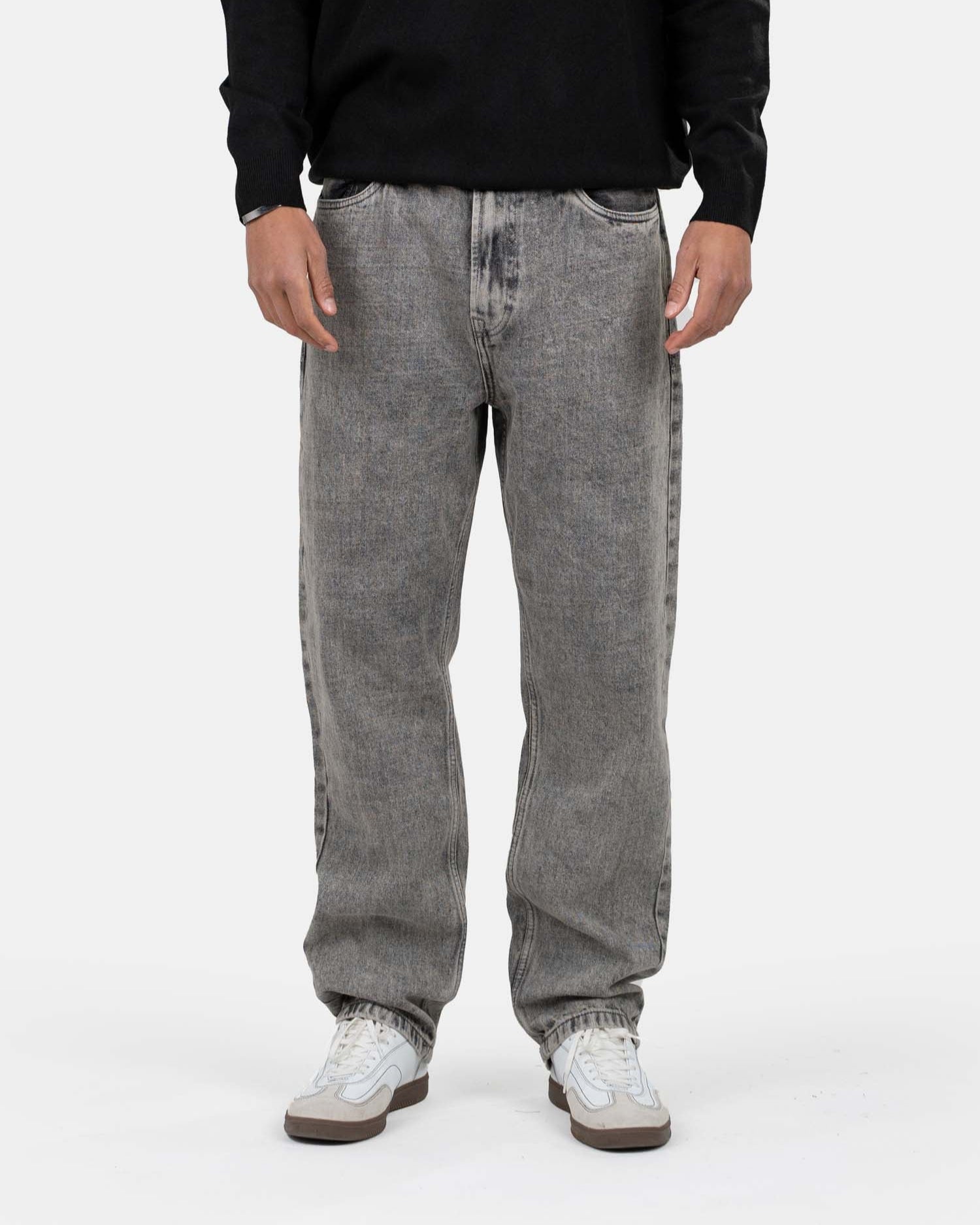 Regular Denim Jeans Washed Grey