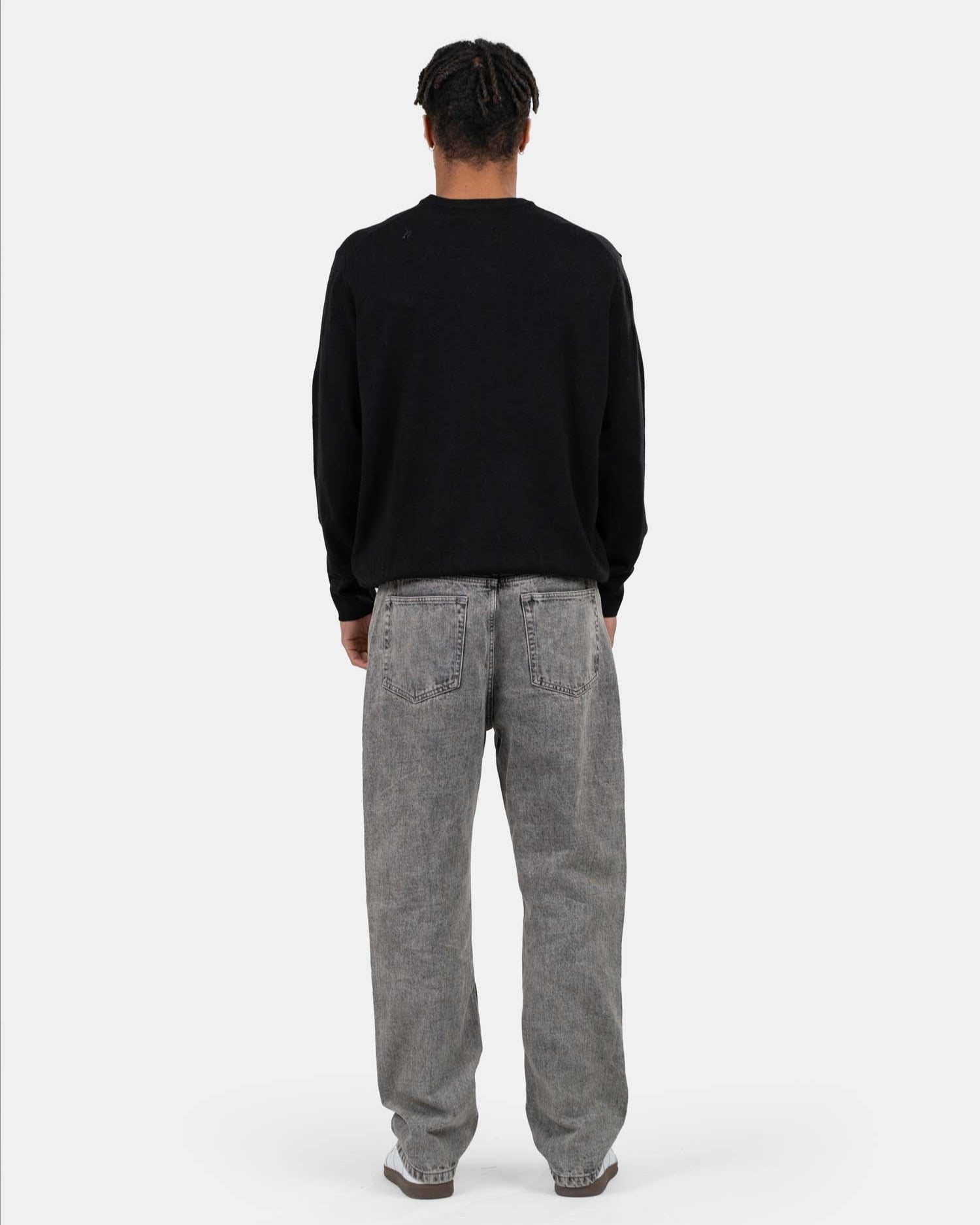 Regular Denim Jeans Washed Grey