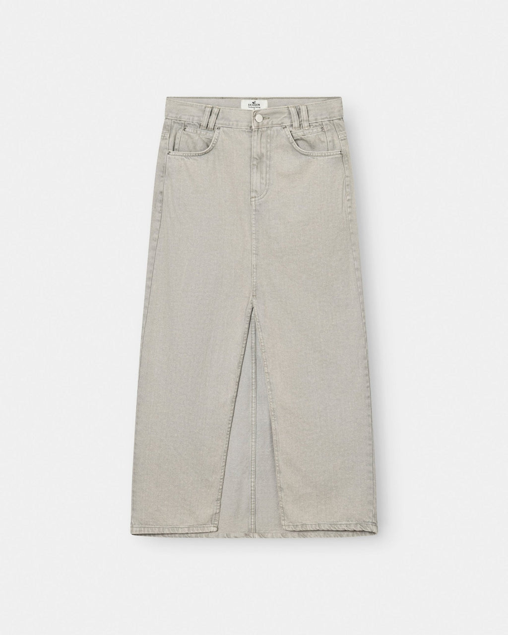 Front Slit Skirt Light Grey