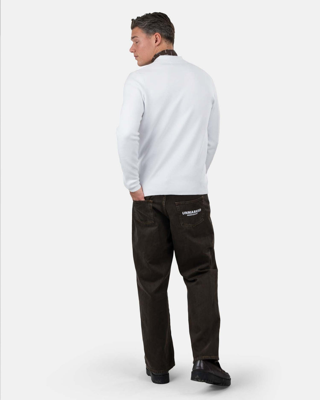Half zip polo Hvid