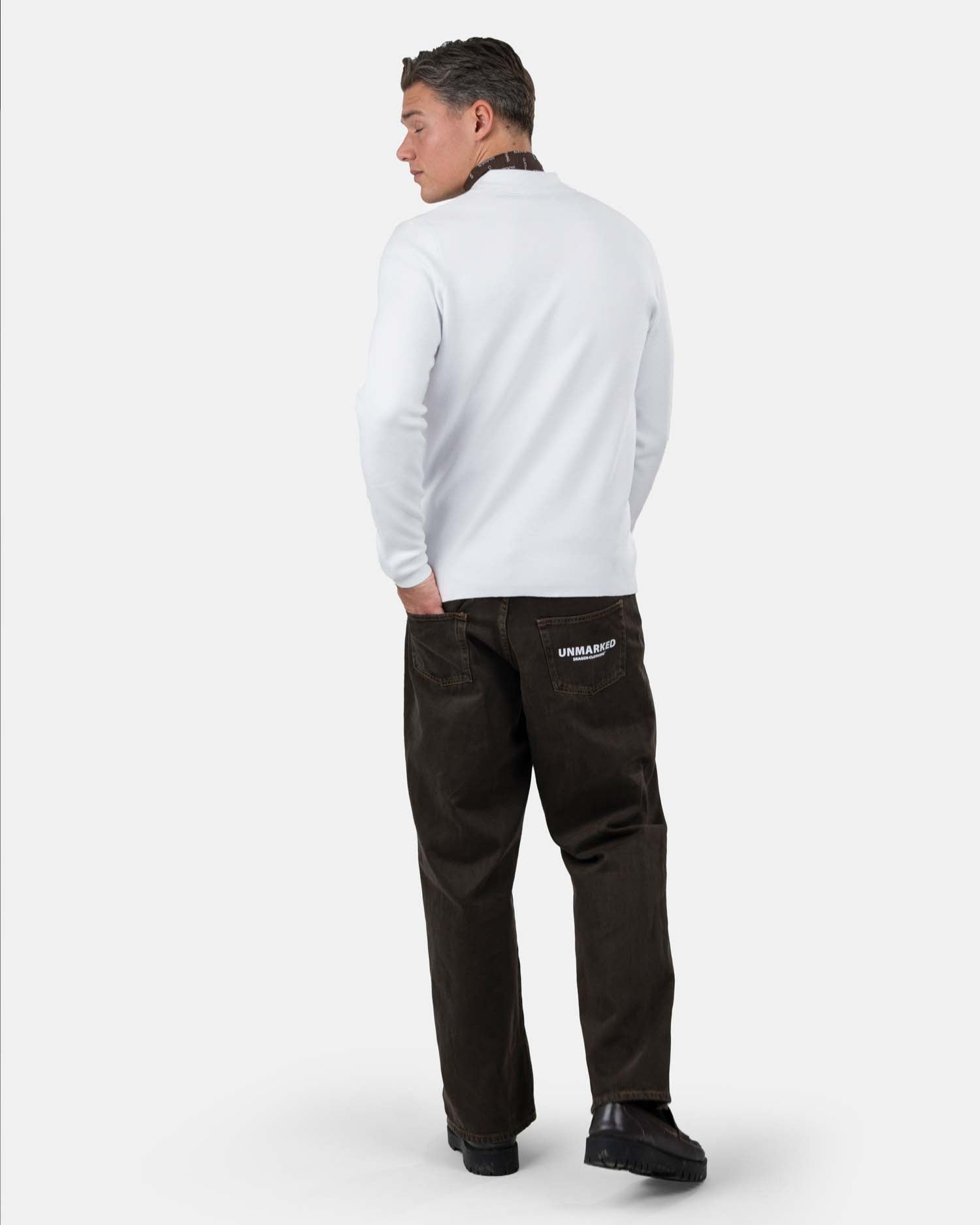 Half zip polo Hvid