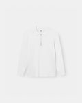 Half zip polo Hvid