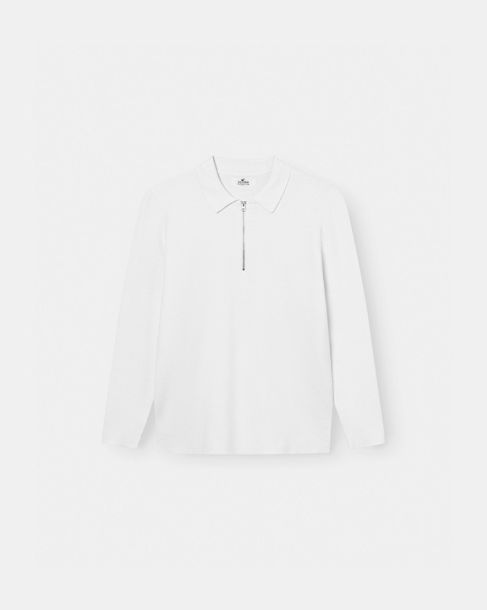 Half zip polo Hvid