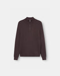 Half Zip Strik Brun
