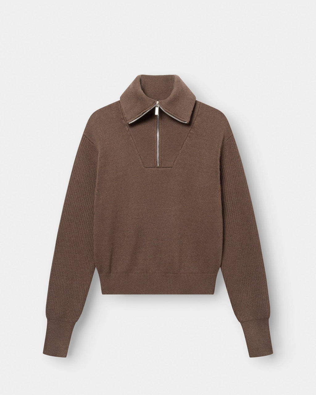 Half Zip Sweater Brun