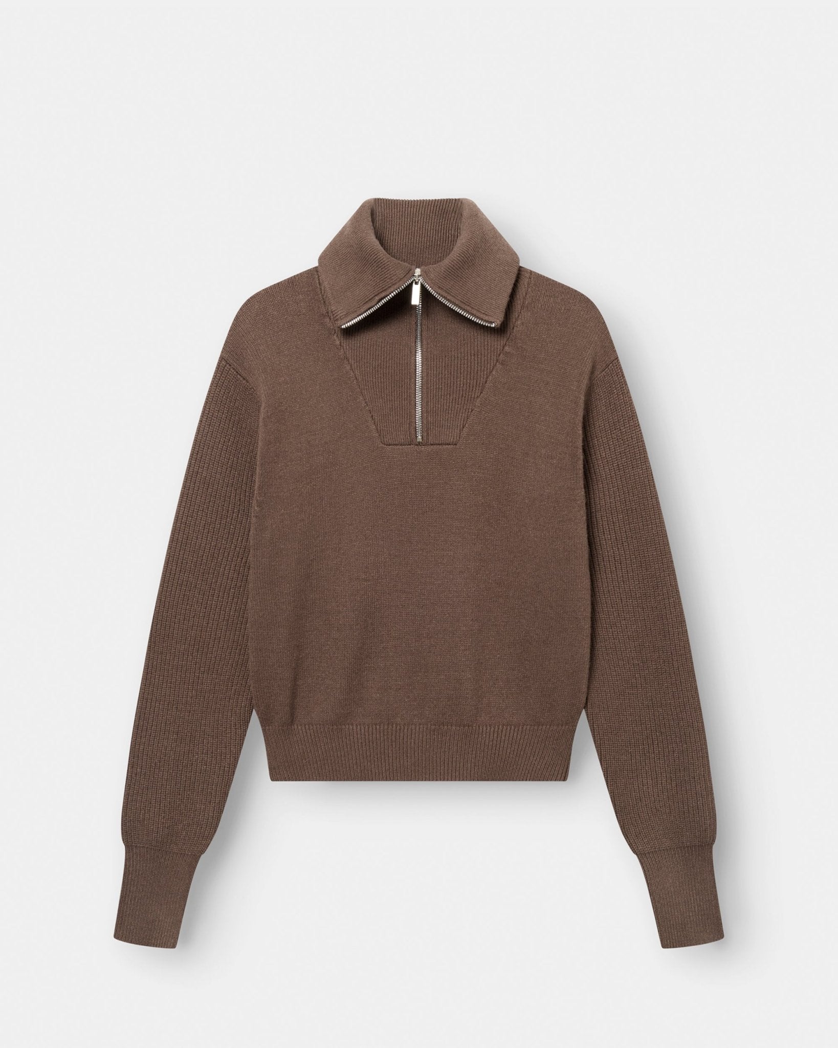 Half Zip Sweater Brun