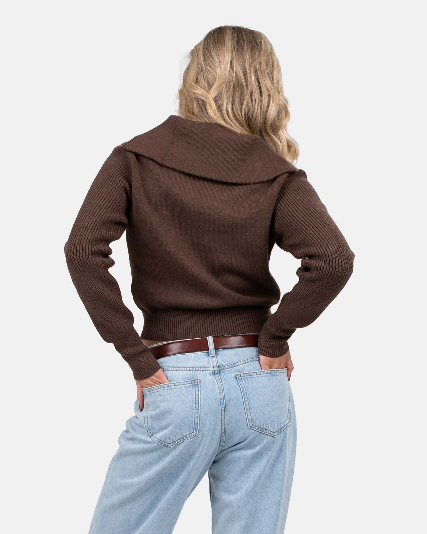 Half Zip Sweater Brun