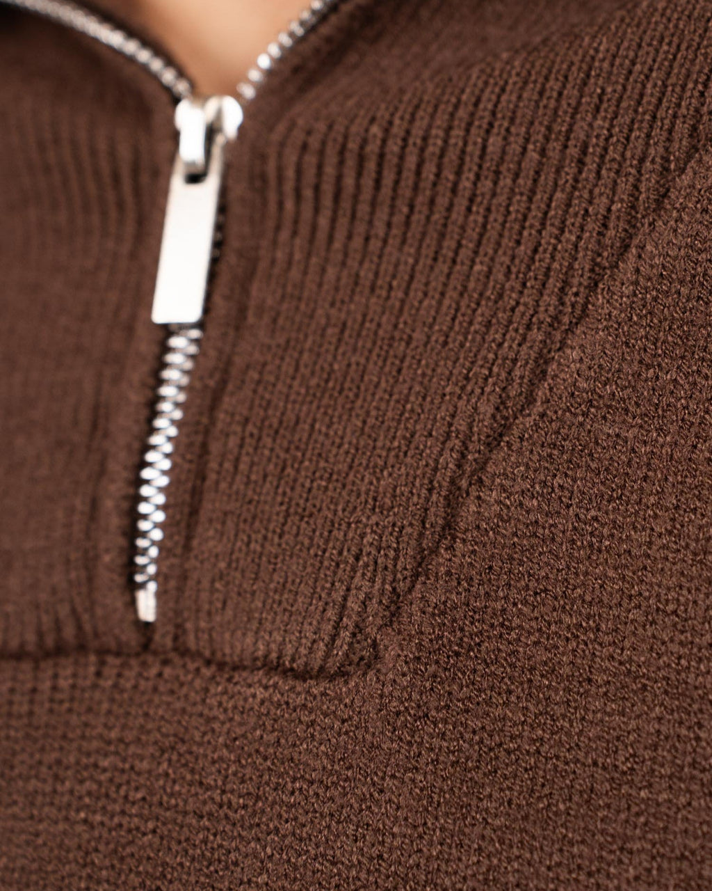 Half Zip Sweater Brun