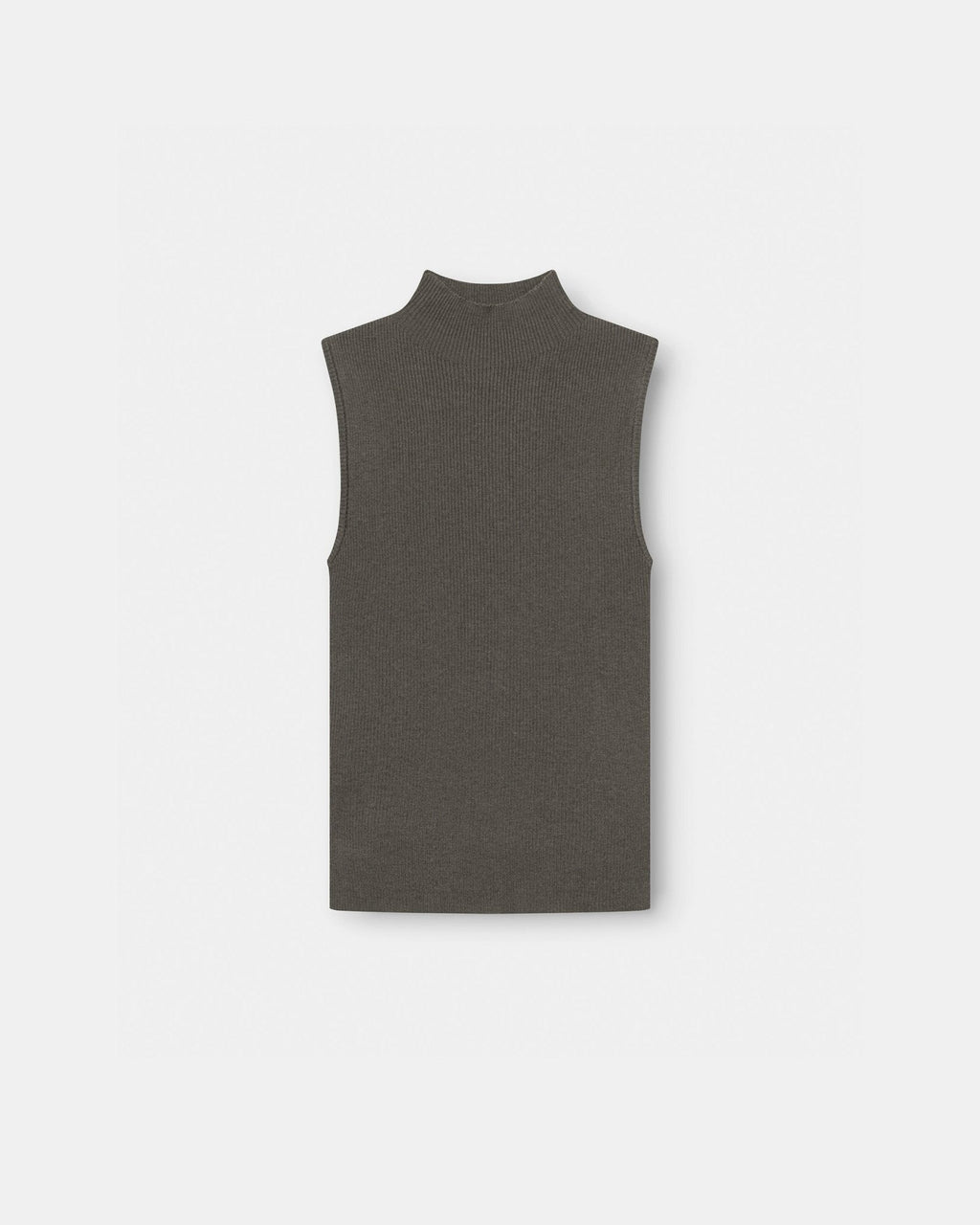 Highneck knitted Top Grå
