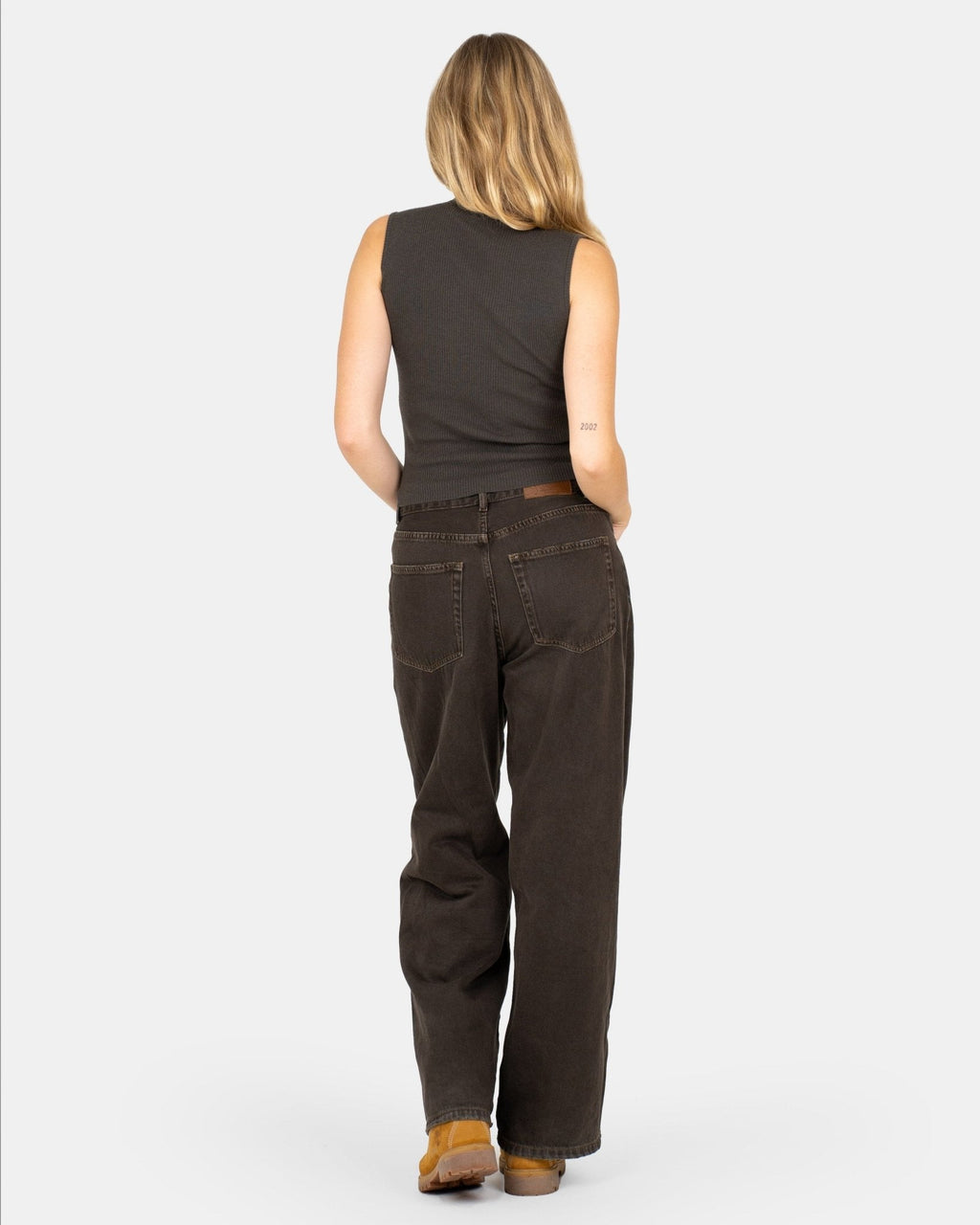 Highneck knitted Top Grå