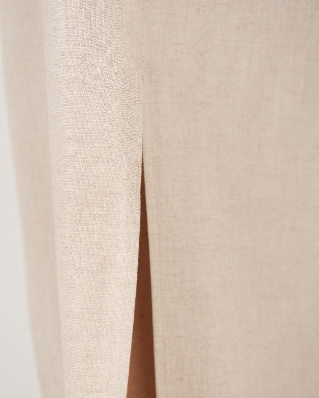 Hør Nederdel Beige