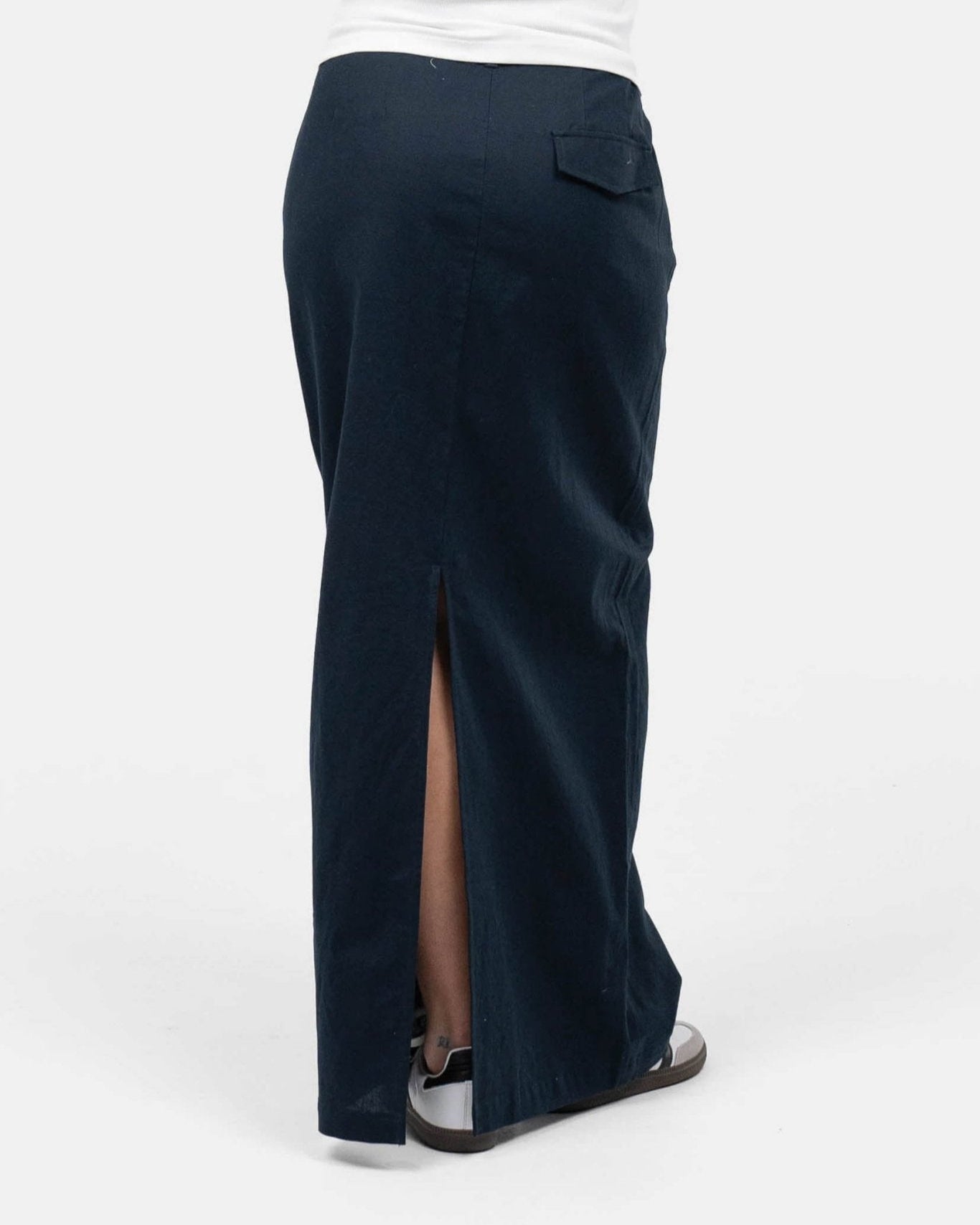 Hør Nederdel Navy