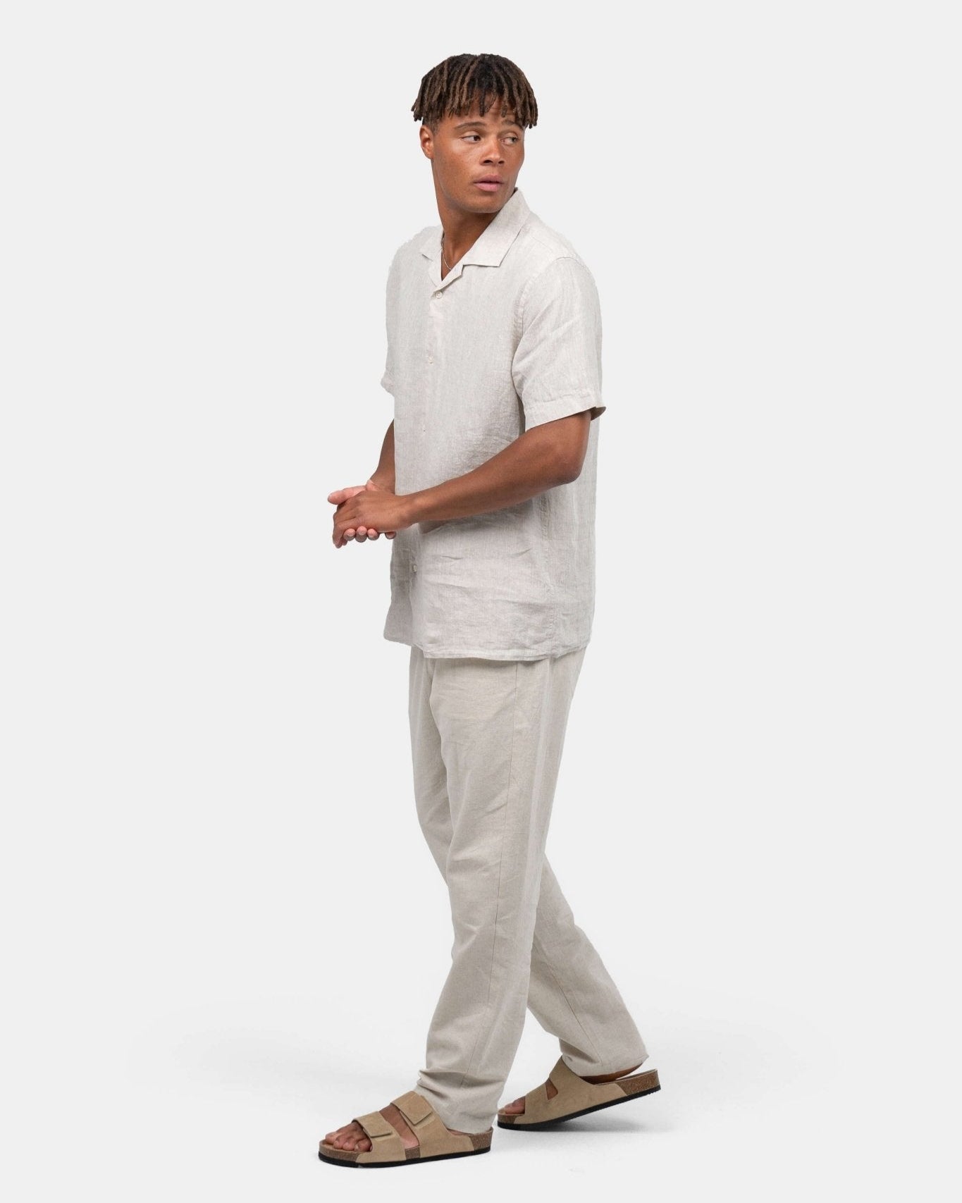 Regular Hørbukser Beige