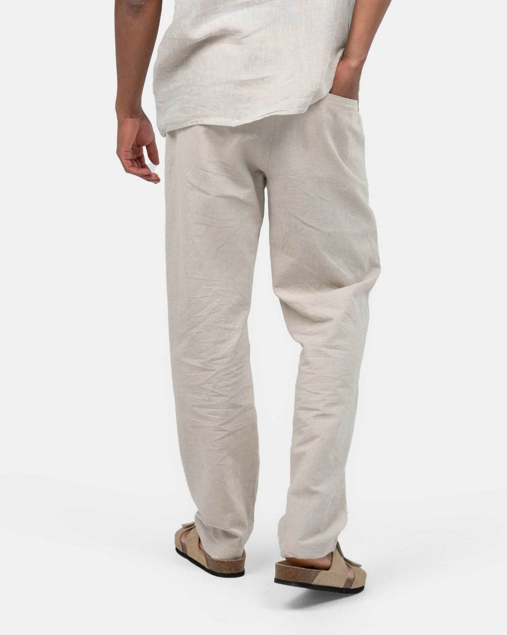 Regular Hørbukser Beige