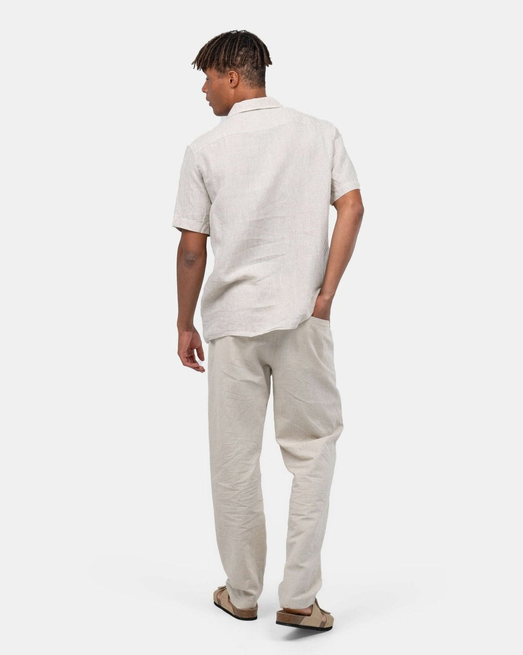 Regular Hørbukser Beige
