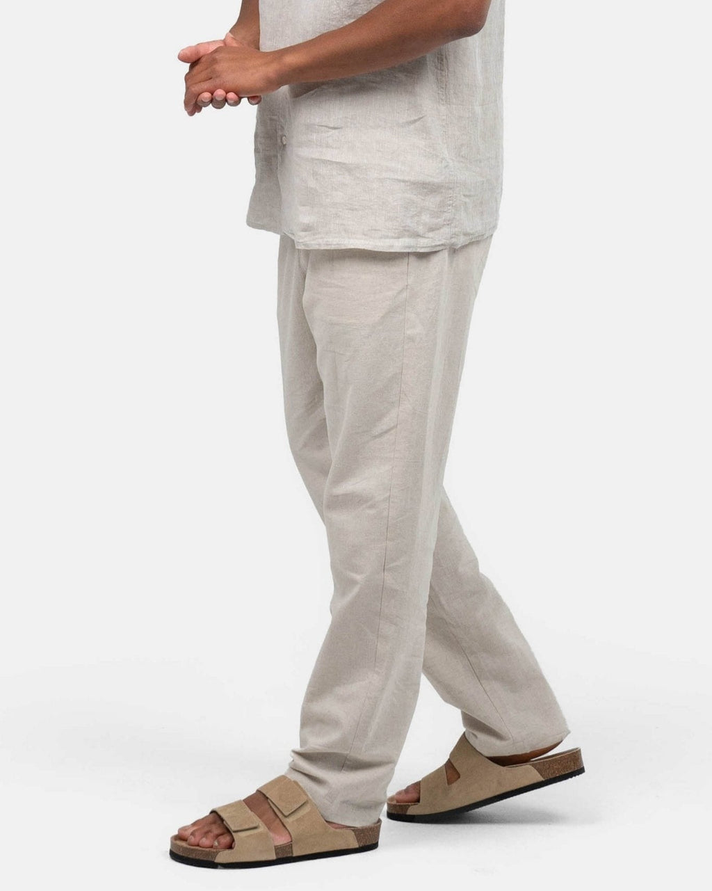 Regular Hørbukser Beige