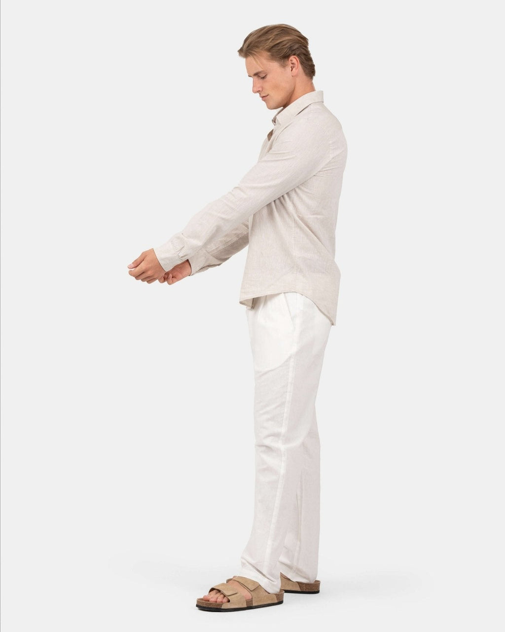 Regular Hørbukser Hvid