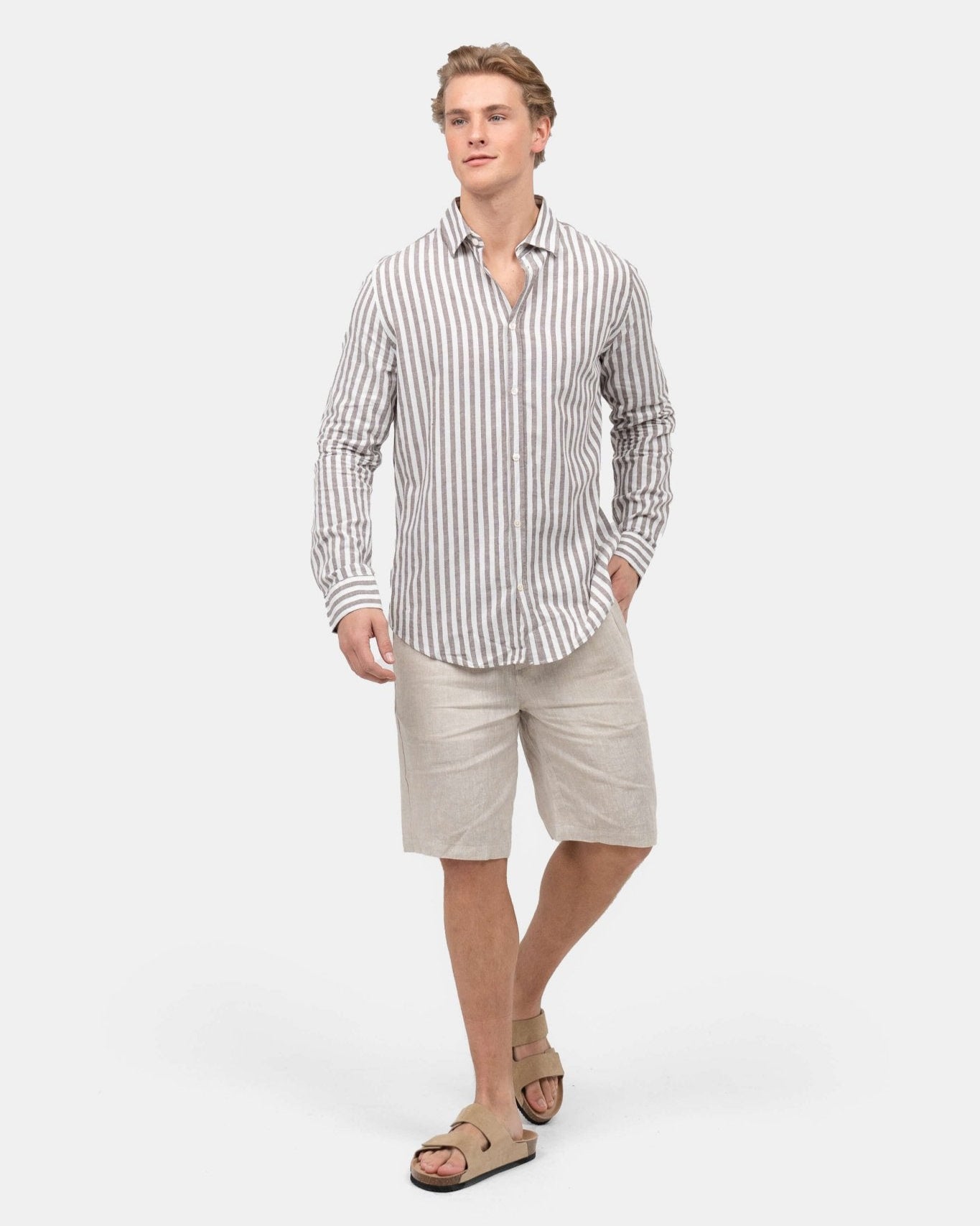Hørshorts Beige