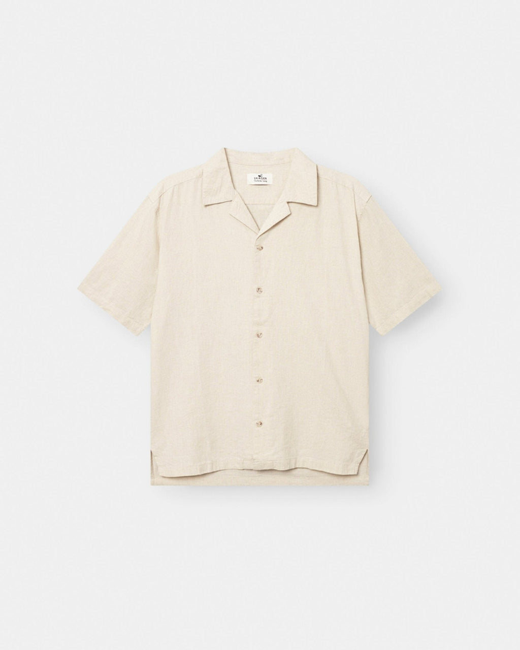 Kortærmet Hørskjorte Beige
