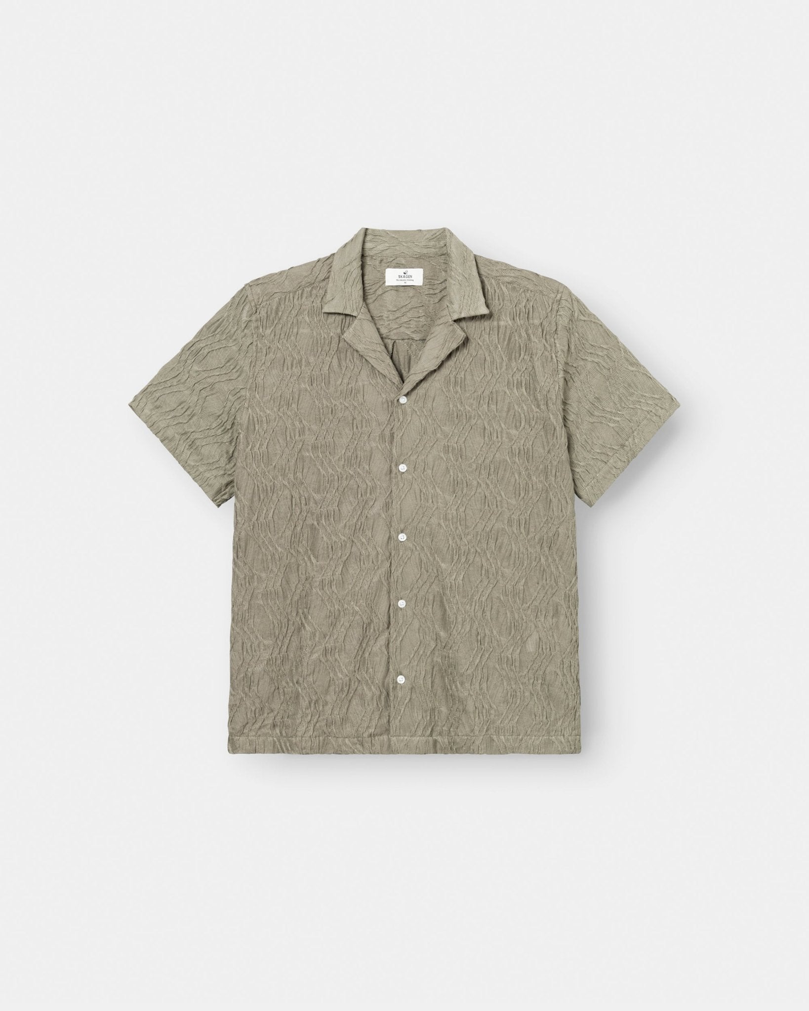 Kortærmet Jacquard Skjorte Army