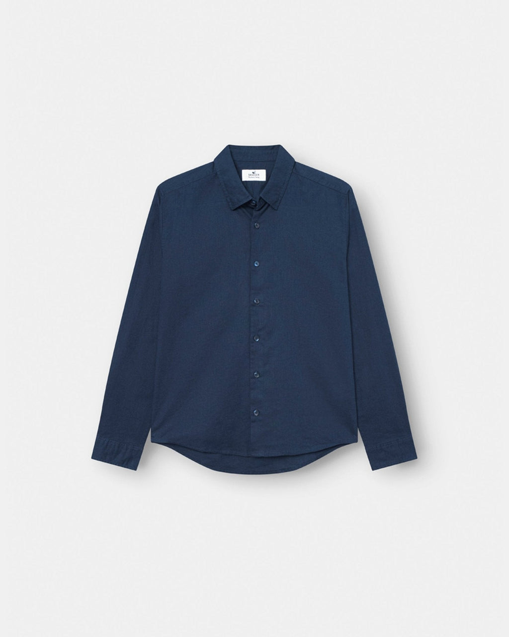 Langærmet Hørskjorte Navy