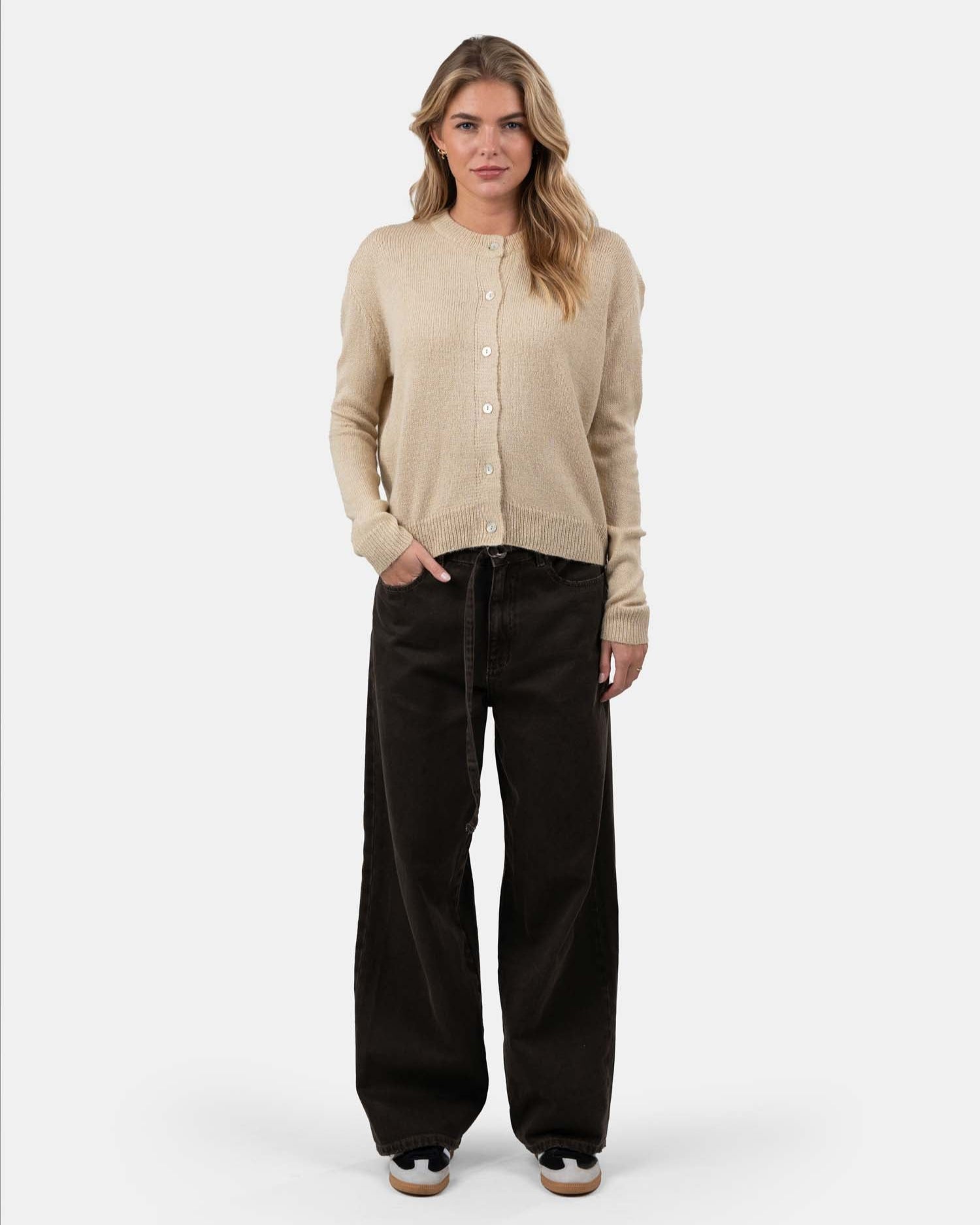 Light Weight Cardigan Beige