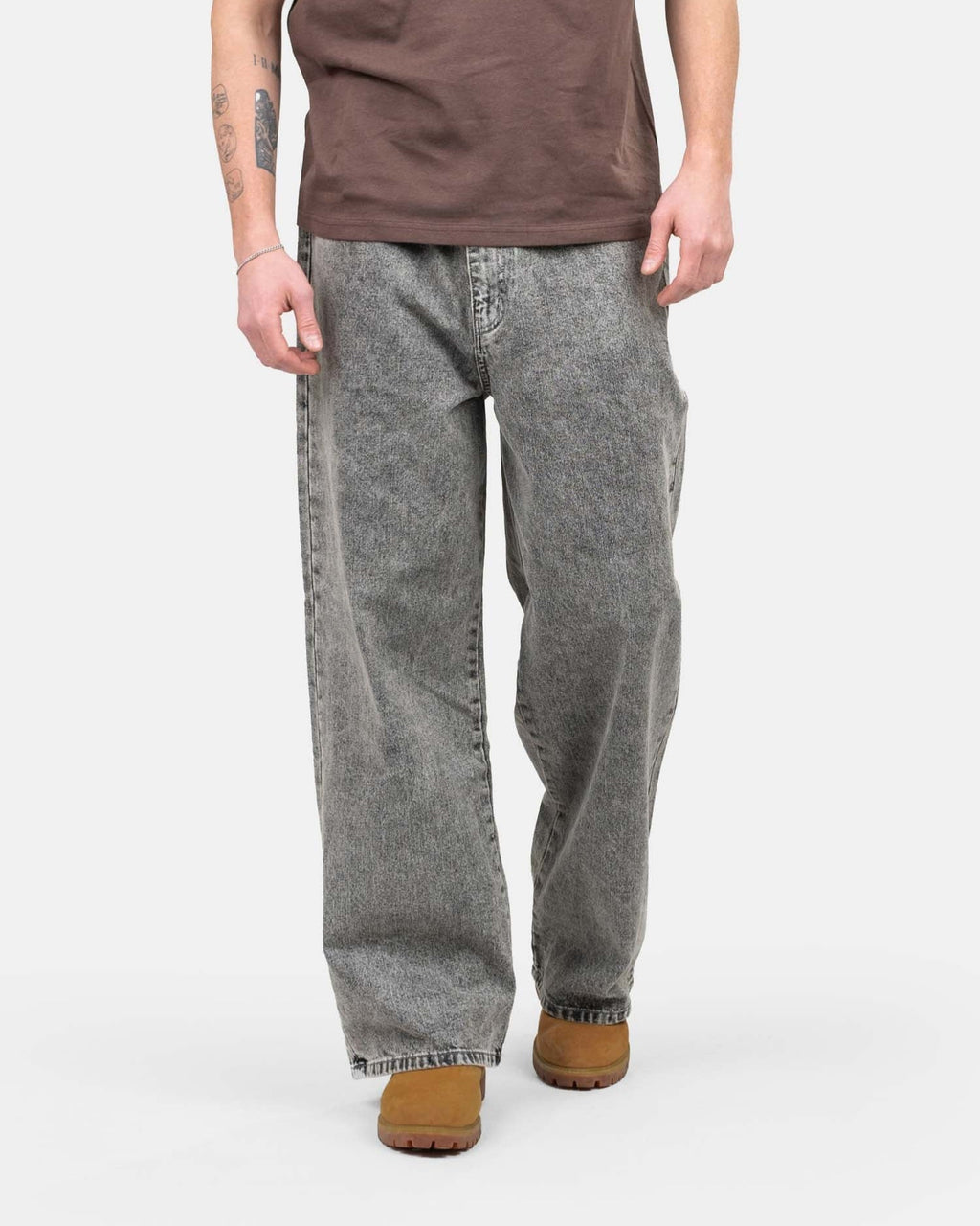 Extra baggy Denim Jeans Washed Grey