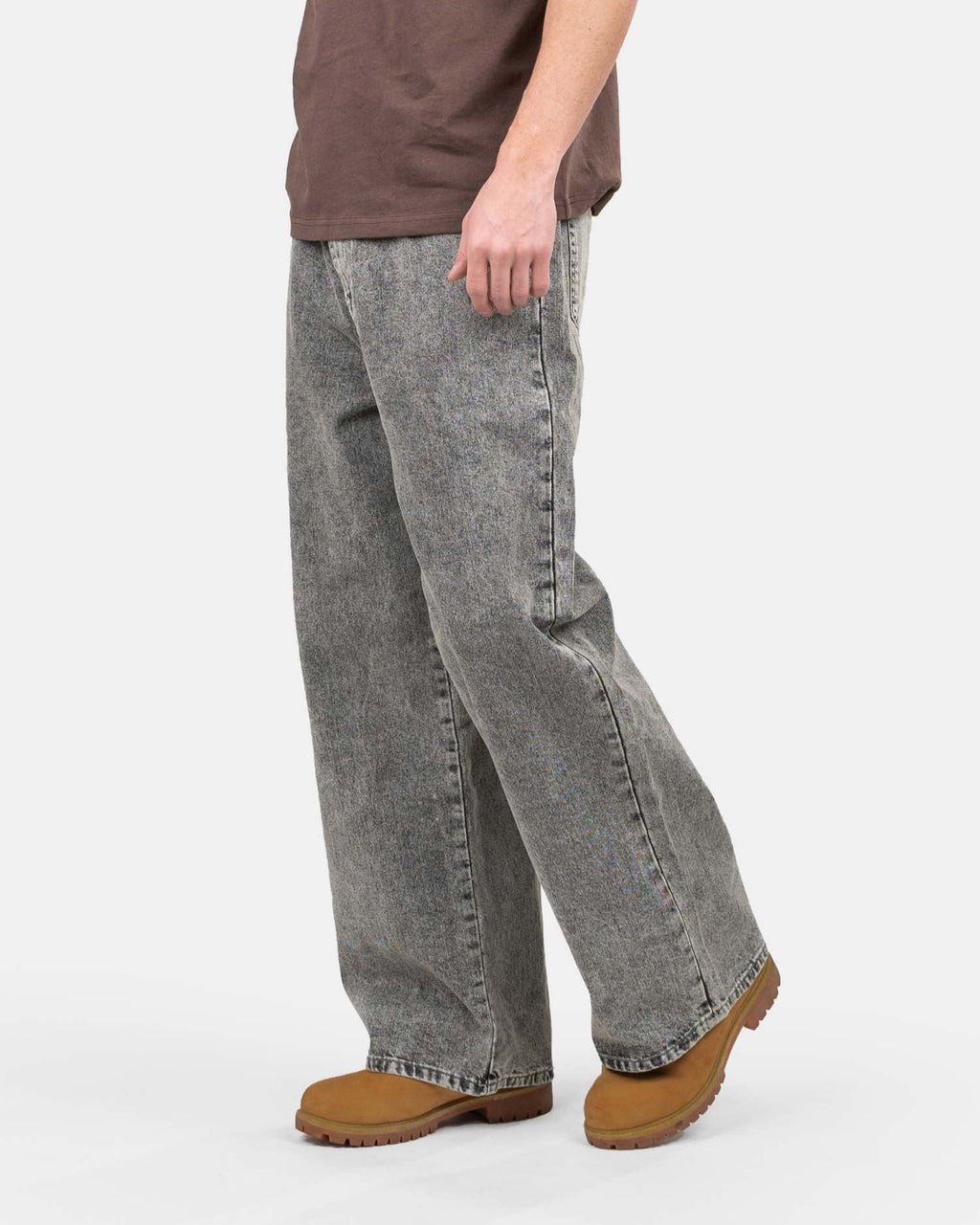 Extra baggy Denim Jeans Washed Grey