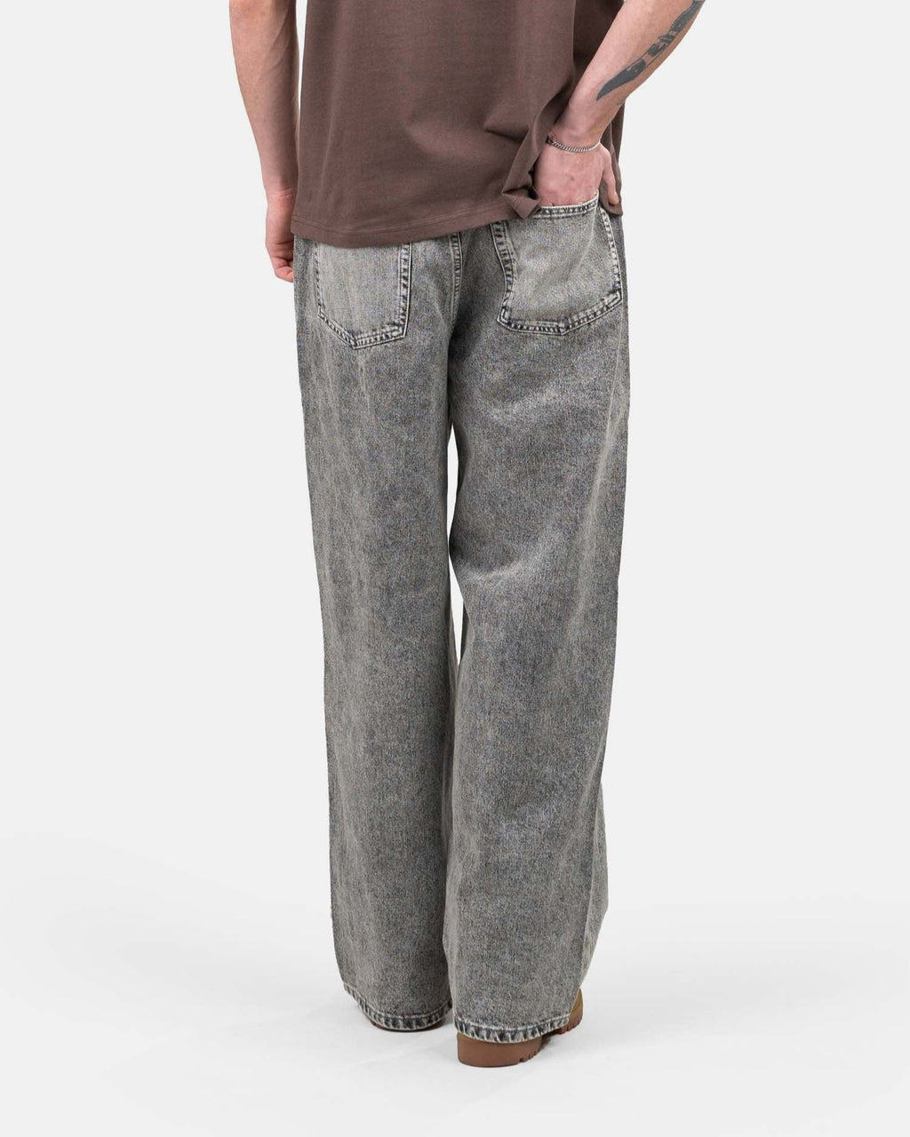 Extra baggy Denim Jeans Washed Grey