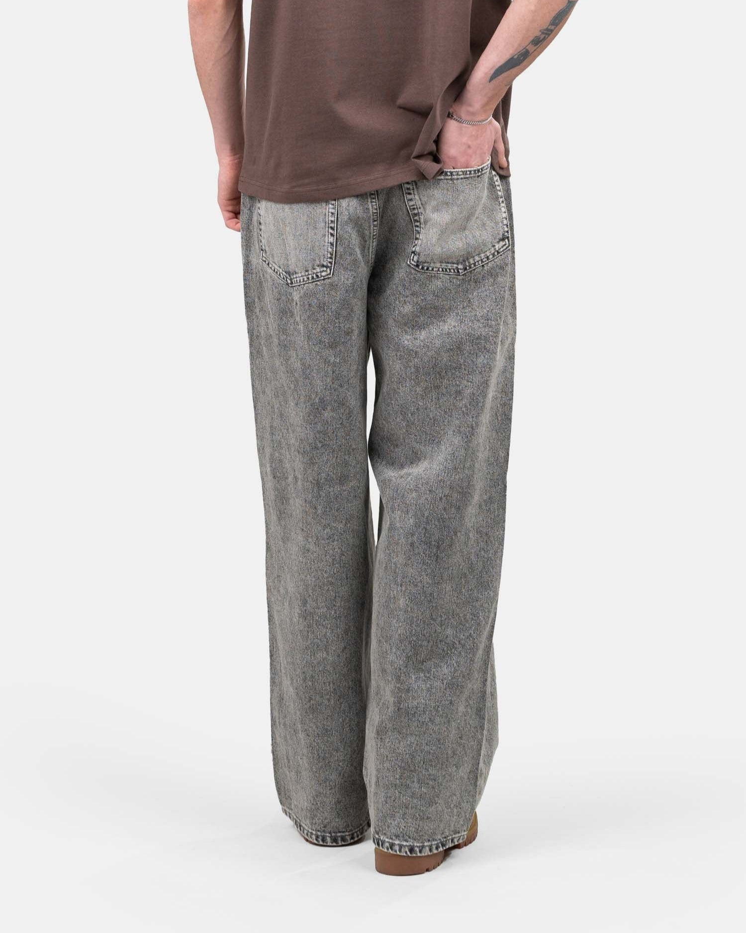 Extra baggy Denim Jeans Washed Grey