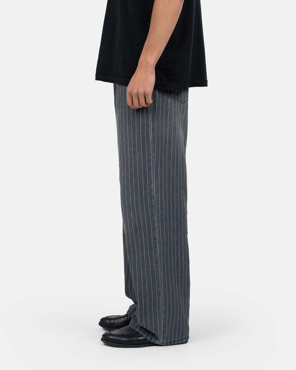 Extra baggy Denim Washed Pinstripe