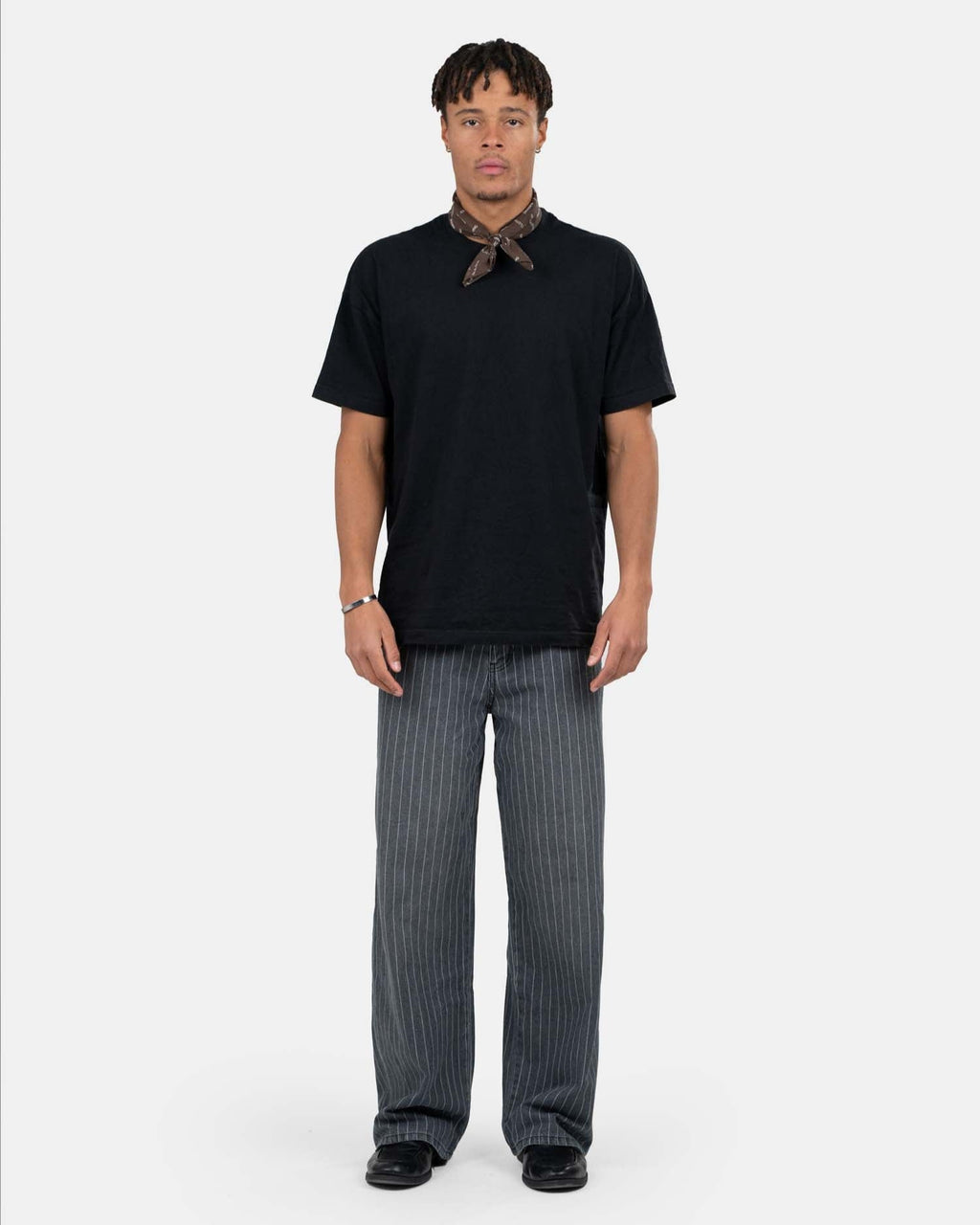 Extra baggy Denim Washed Pinstripe