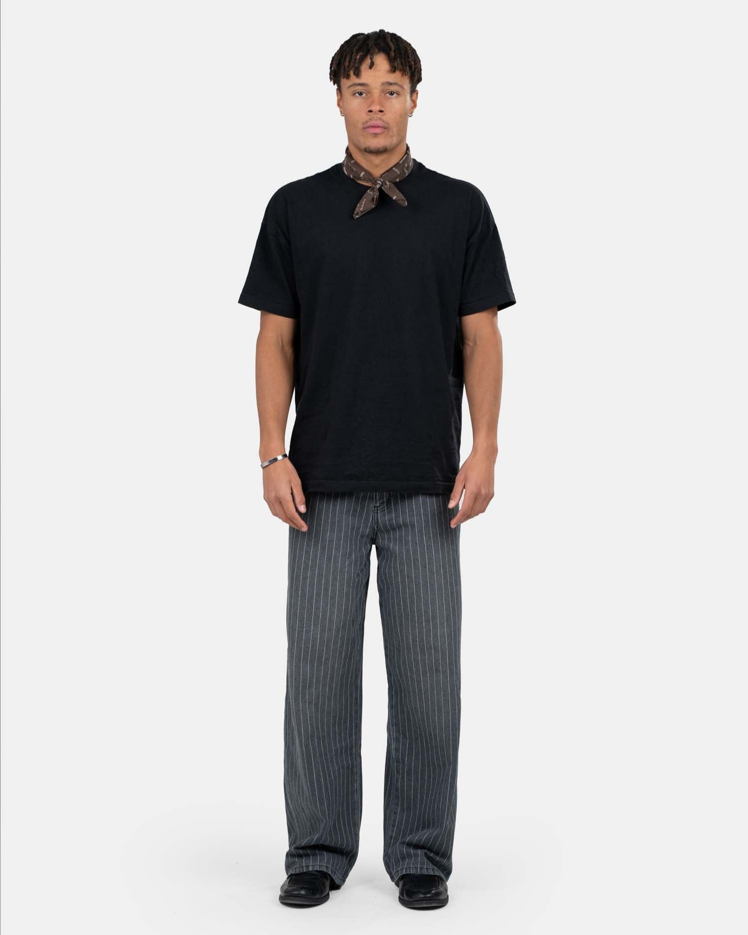 Extra baggy Denim Washed Pinstripe