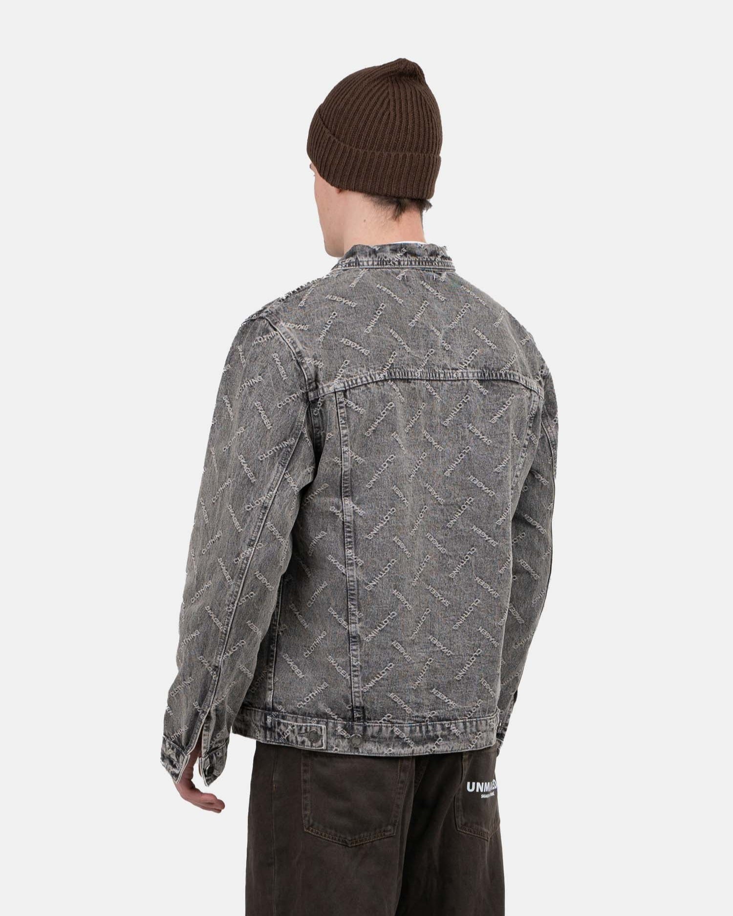 Monogram Denim Jacket Washed Grey