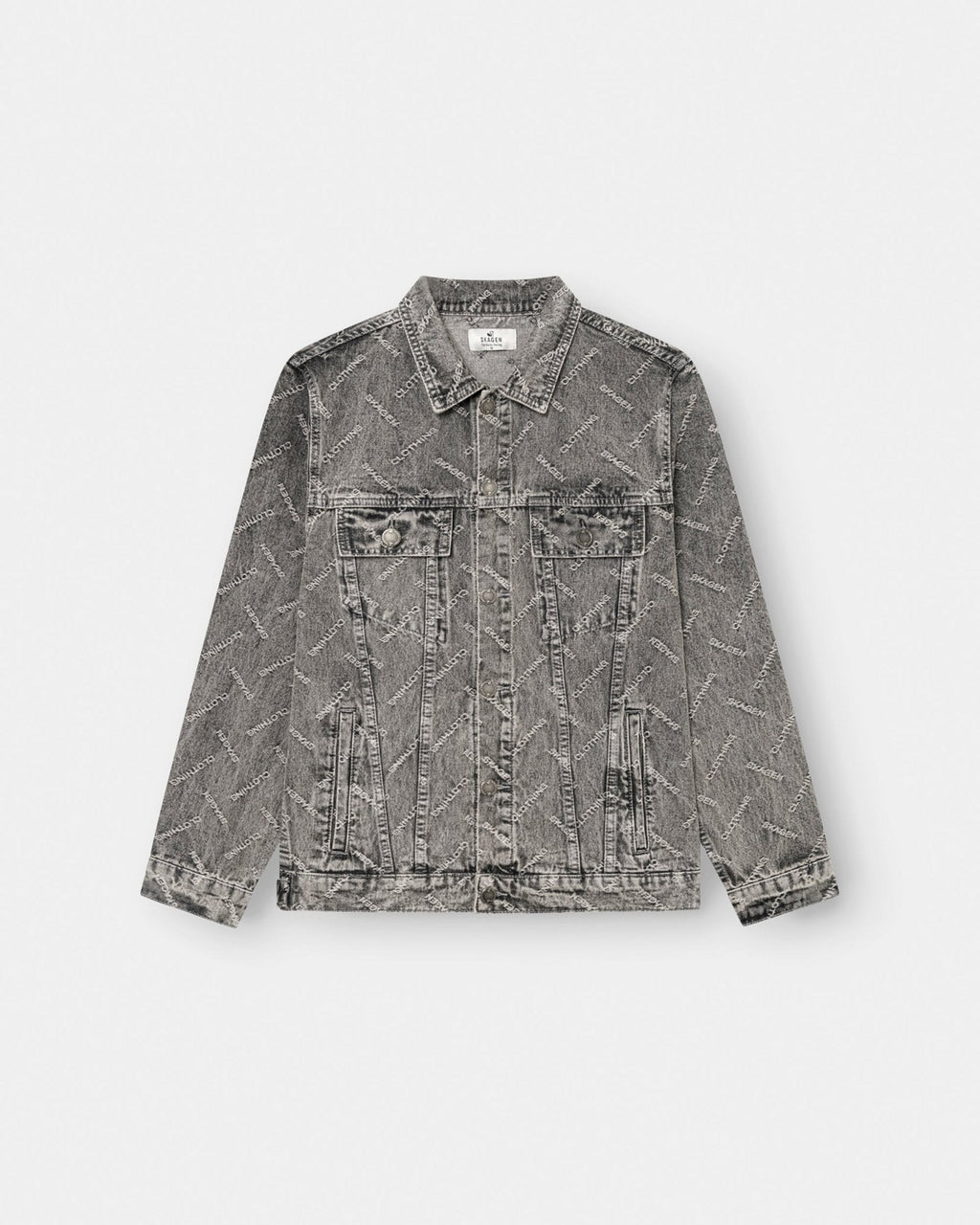 Monogram Denim Jacket Washed Grey
