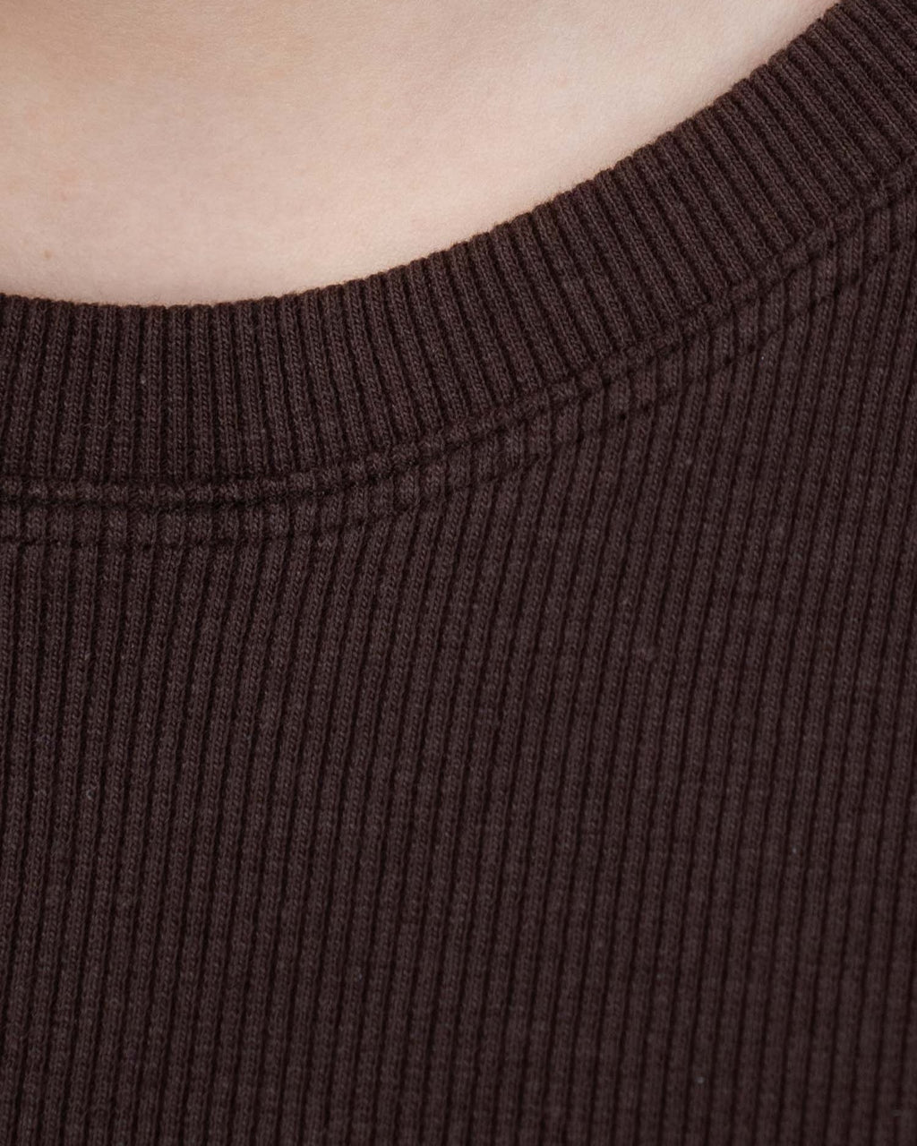 T-shirt With Fitted Sleeves Brown