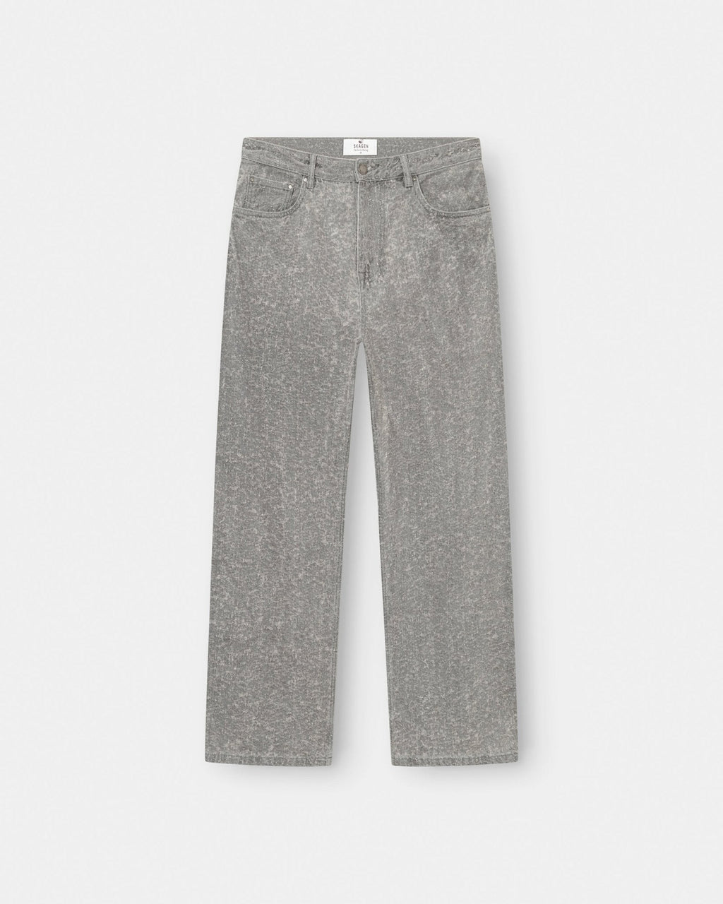 Textured Denim Jeans Grey