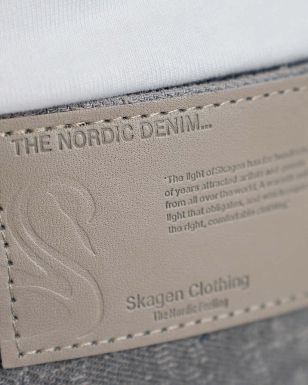 Textured Denim Jeans Grey